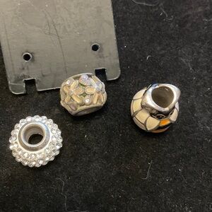 Brighton Silver and White Charm Beads Set